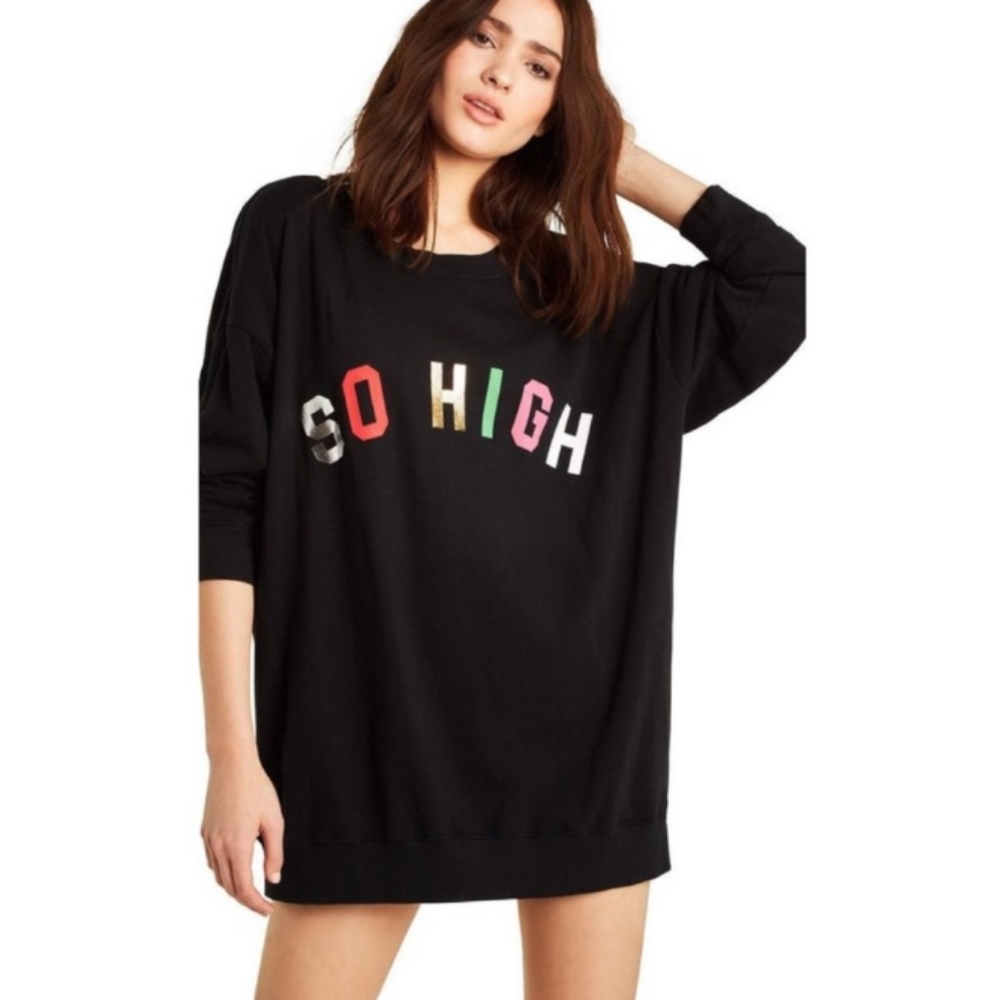 NWT WILDFOX "So High" Relaxed Fit Baggy Crewneck